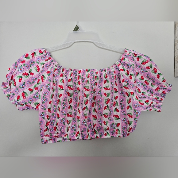 Tatyana Cherries Crop Top - Picture 2 of 3